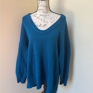 Free People Halcyon Blue Brookside Sweater